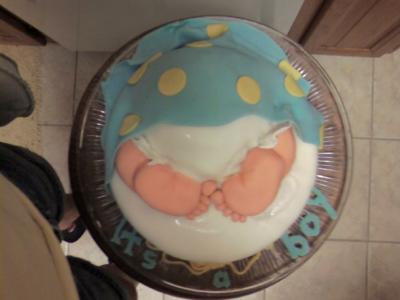 Fast asleep baby cake!