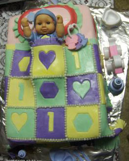Beautiful and original baby cakes.