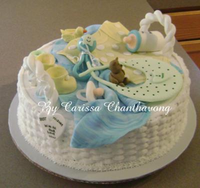 Basket of Baby Gifts Cake