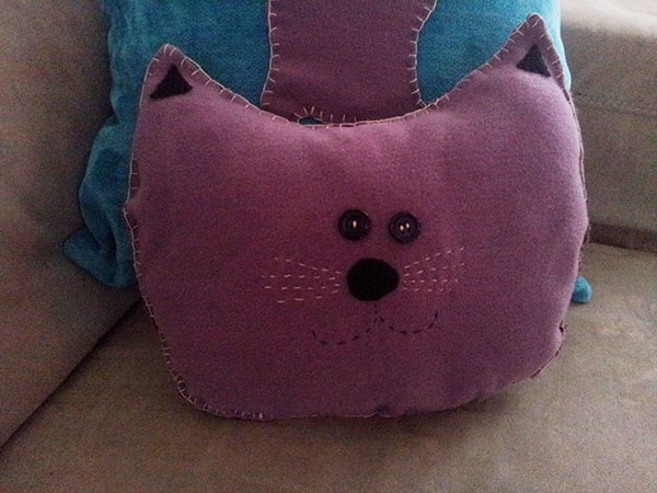 cat cushion - handmade Xmas gift