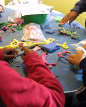 child crafts including play dough, painting, papier mache and more