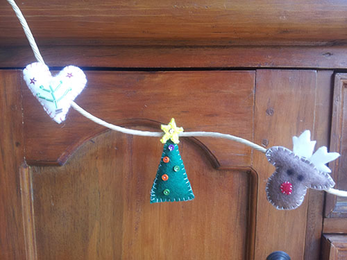 homemade Christmas garland