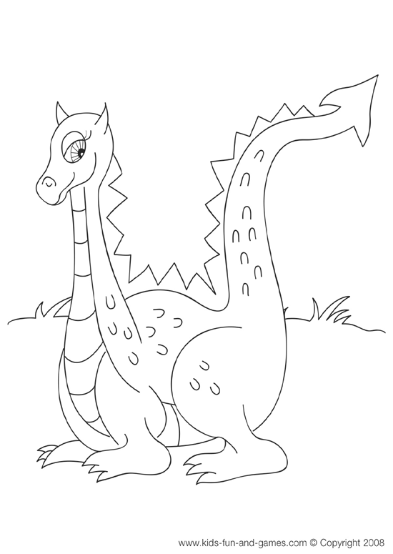 cute baby dragon coloring page