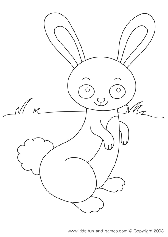 Easter bunny coloring pages