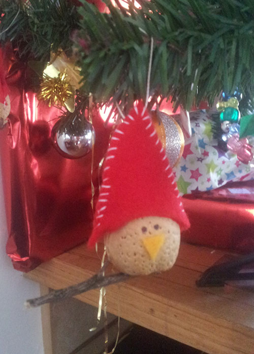 felt birdie Christmas decorations