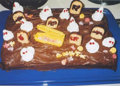 Spoooooooky Graveyard Cake