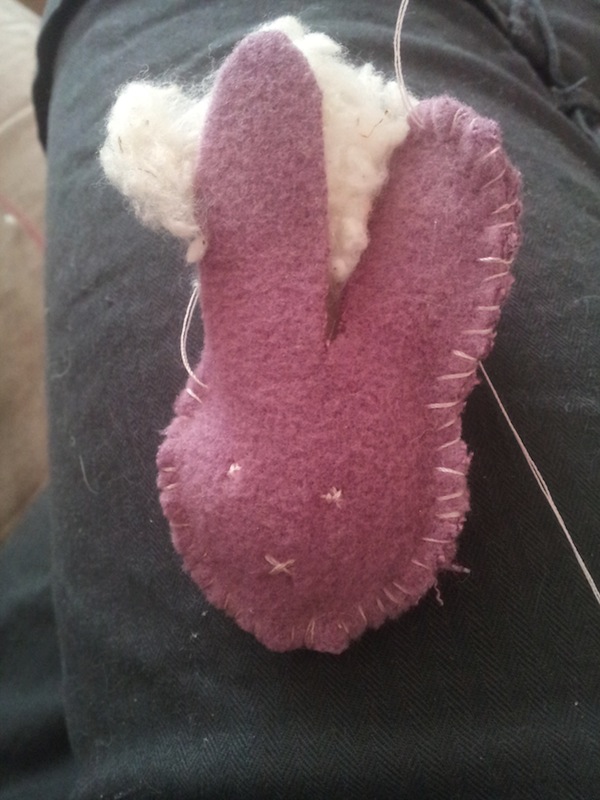 Kids Easter craft felt bunny