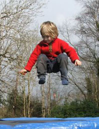 kids trampolines - now availble in all shapes and sizes to suit your kids