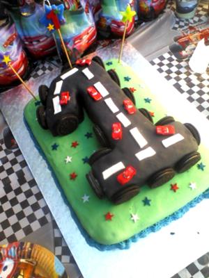 First Birthday Race Track Cake