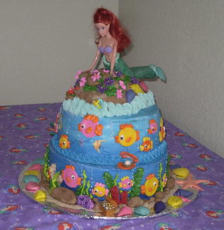 Celebrating your kids birthday under the water- Mermaid Cake