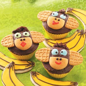 Cute Monkey Cupcakes