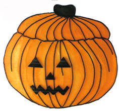 Easy Halloween pumpkin cake.