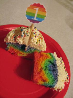 Rainbow Cupcakes