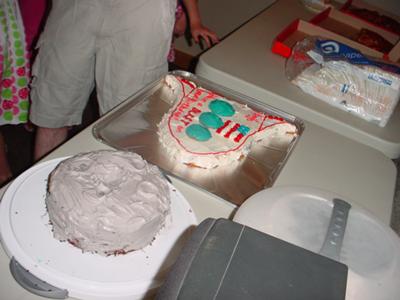 Moon and Spaceship Cake