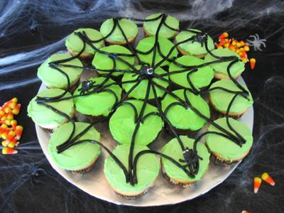 Spiderweb Cupcakes