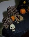 Haunted House Graveyard Cake